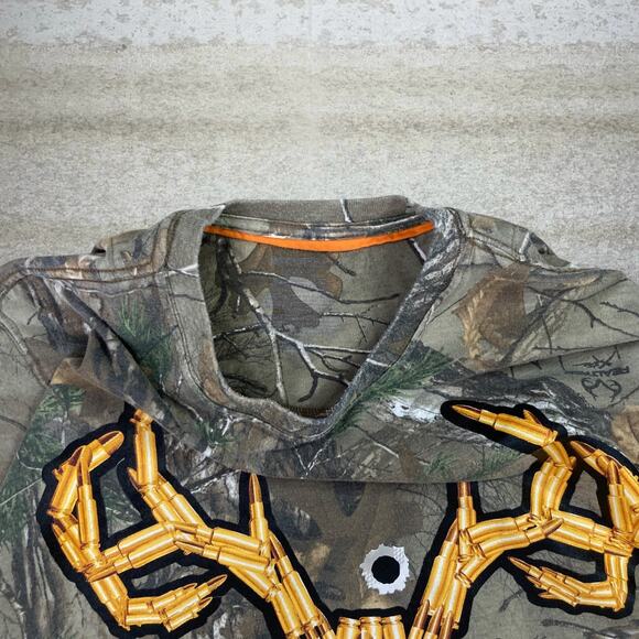 Vintage Realtree Hunting Camo Shirt Cotton Short Sleeve Woodland 90s - Picture 4 of 4